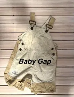 ショートオーバーオール 80cm ベージュ babyGap｜男女兼用