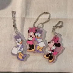 オーマイカフェ ミニー デイジー アクリルキーホルダー 3個セット
