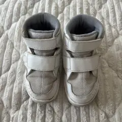 アシックス　スクスク　ホワイト ハイカットスニーカー