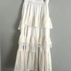 ジーナシス　コットンティアードレーススカート