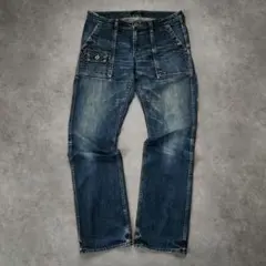 Johnbull ジョンブル 岡山デニム ヒゲ グランジ 蜂の巣 LL 日本製のサムネイル