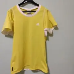 adidasテニスウェア　フリーサイズ　イエロー