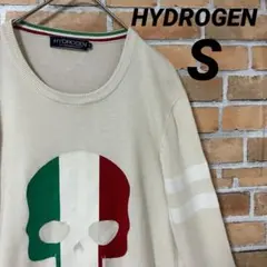 HYDROGEN ビッグスカル イタリア 国旗カラー 薄手 ニット セーターのサムネイル