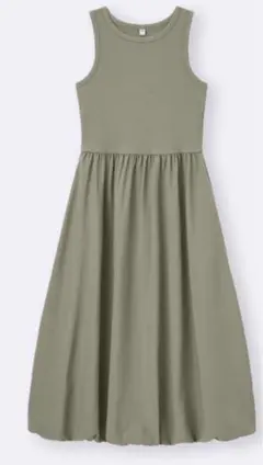 GUバブルヘムワンピース ノースリーブ　ワンピース