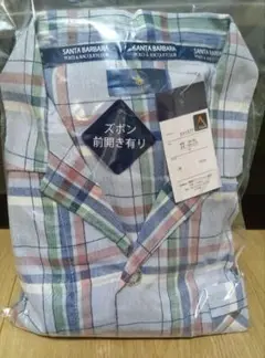[新品] SANTA BARBARA チェック柄メンズ パジャマ 長袖