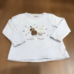 petit main ヴァイオリン　楽器刺繍 Tシャツ