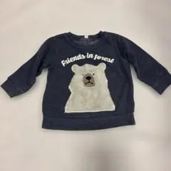 クマデザイン トレーナー サイズ80 ネイビー