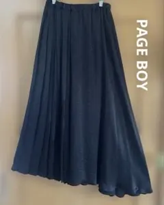 PAGEBOY アシメプリーツフレアスカート　黒 サイズFree