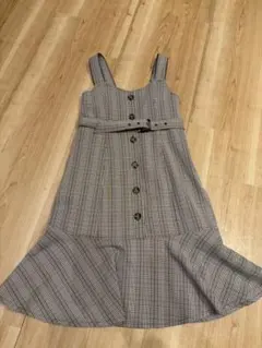 mezzo piano チェック柄ノースリーブワンピース M150㌢