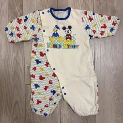 【50〜60㎝】ディズニー ミッキー＆ドナルド ベビー ロンパース カバーオール