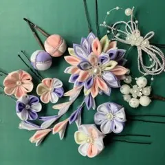 つまみ細工髪飾り　七五三