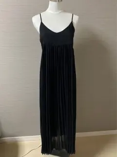 jouetie ブラック キャミワンピース プリーツデザイン