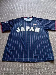 アシックス 侍ジャパン ユニフォーム　シャツ ネイビー　Ｌサイズ