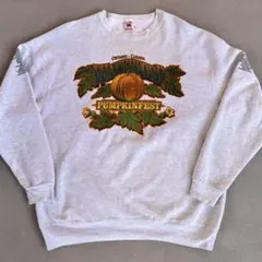 90s USA製 フルーツオブザルーム スウェット XL カボチャ 霜降りグレー