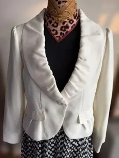 【新品】ショールカラージャケット　スカート2点セット　フォーマル　大きめ　13号