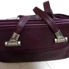 #バーガンディ◇ レザー ショルダーバッグ