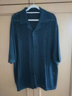 GU ウォッシャブルメッシュニットシャツ（5分袖）