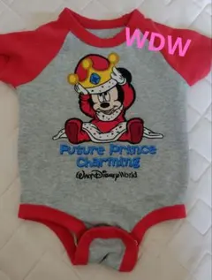 新品 ミッキーマウス ロンパース 12M 綿 WDW