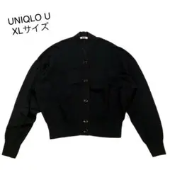 美品　UNIQLO ショートカーディガン　ユニクロU ブラック　XL