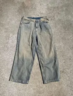 完売品 H＆M スーパーバギー デニムパンツ 34/30 ライトブルーのサムネイル