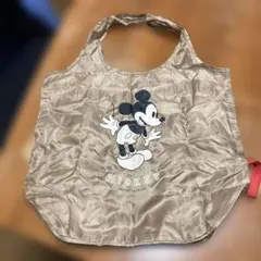 ミッキーマウス 大きめエコバッグ ベージュ