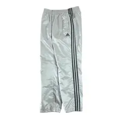 00s adidas トラックパンツ ジャージ シルバー メタリック 光沢