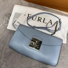 FURLA ライトブルー ショルダーバッグ