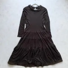 【美品】PINK HOUSE ピンクハウス マキシ丈ティアードワンピース　レース