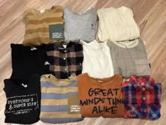 キッズ服 男の子トップス トレーナー まとめ売り 10点セット　秋冬用のサムネイル