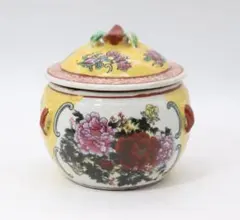 中国 粉彩 花草文 三段重箱 蓋物 V 8785 - メルカリ