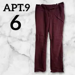 APT.9 【6】バーガンディ モダンフィット スラックス