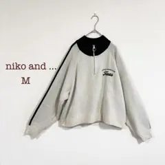 niko and ... ハーフZIPラインニットプルオーバー（Mサイズ）