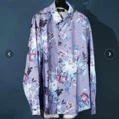 アンリラクシング　ワイシャツ　アロハシャツ　パープル　ラベンダー