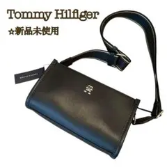 【新品】トミーヒルフィガー スモールショルダーバッグ モノタイプ ネイビー
