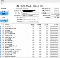 JNH-B20-1TA3 1024.2 GB 内蔵型SSD