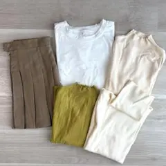 洋服レディース　まとめ売り　上下5点セット　ニット　ロンT　ミニスカート