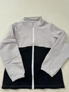 エバークローゼット ピンク×黒　裏起毛ジップアップジャケット