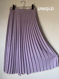 ユニクロUNIQLOシフォンロングスカート　パープル