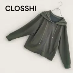 CLOSSHI ジップアップパーカー ワンマイルウェア 前開き レディース