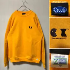 USA製 Creek Angler's Device 刺繍ロゴ スウェット 黄色