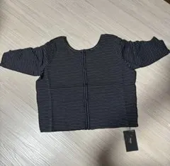 半袖【Kastane】ストライプ パフスリーブ Tシャツ2way