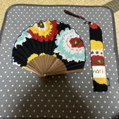 natti 扇子 花柄