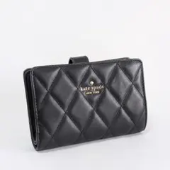 【新品未使用】Kate Spade 折財布 ブラック キルティング