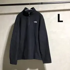 ノースフェイス フリース ハーフジップ US限定 軽量(L)黒 181024