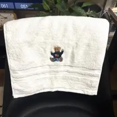 未使用新品　ラルフローレンホーム　ポロベアー　フェイスタオル　ホワイト