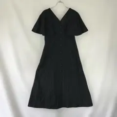 CELFORD セルフォード 刺繍レースワンピース 黒 38 2WAY キャミ付