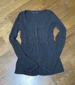 BRANDY MELVILLE チャコールグレー 長袖カーディガン