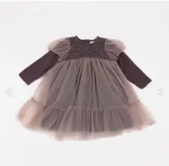 petit main チュールパフワンピース 100cm