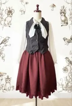 axes femme POETIQUE カットワークスカート
