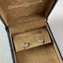 美品 ローリーロドキン クレセントムーンピアス K18WG シルバー 925